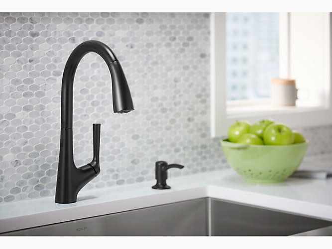 NEW Kohler Single-Handle Touchless Pull-Down Kitchen Faucet w/ Soap Dispen $249! 